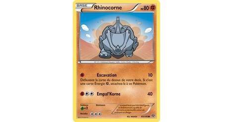 Rhinocorne carte Pokémon 60 146 Série XY