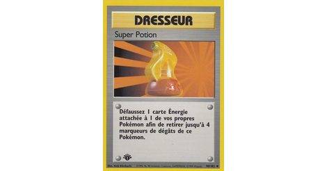 Super Potion édition 1 carte Pokémon 90 102 Set de Base