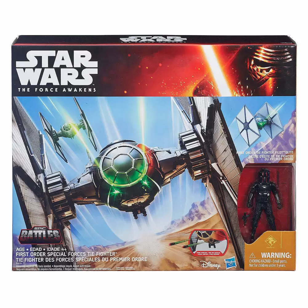 The Force Awakens - Desert Damage First Order Special Forces TIE Fighter + TIE Fighter Pilot (Toys \