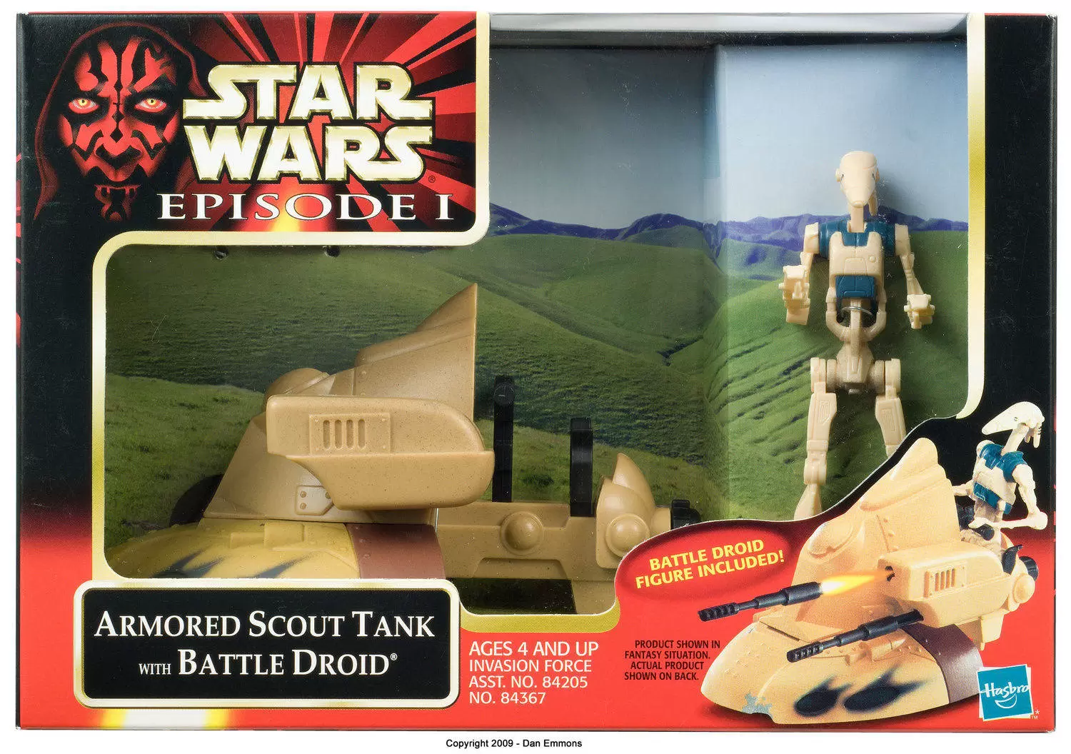 1999 Hasbro Star Wars Episode 1 Armored Scout Tank & Battle Droid Figure NIB 