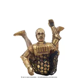 C-3PO with Realistic Metallized Body and Cargo Net