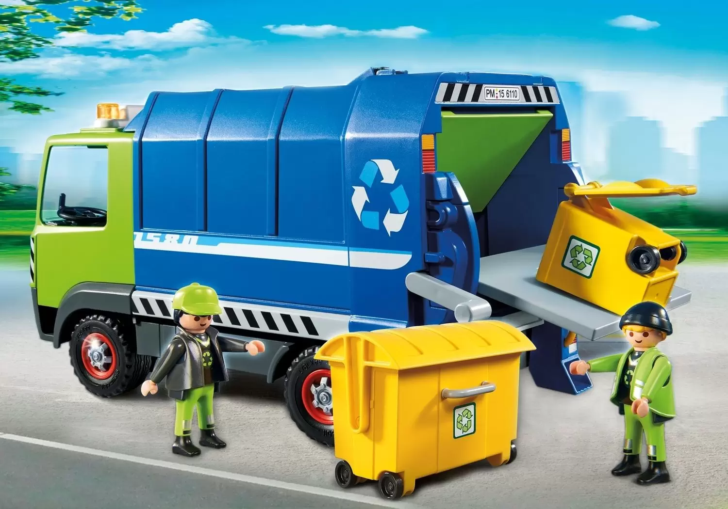 Playmobil dans la ville - Camion de recyclage ordures