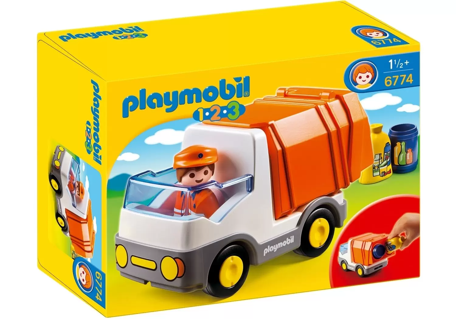 Playmobil 1.2.3 - Camion poubelle