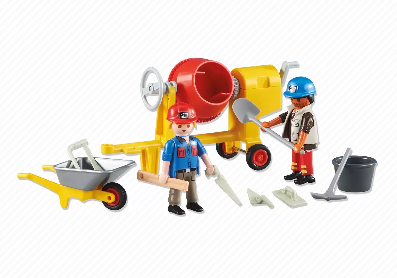 Playmobil Chantier - Ouvriers avec bétonnière