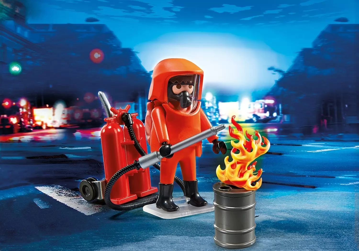 Playmobil Pompier - Pompier avec combinaison de feu