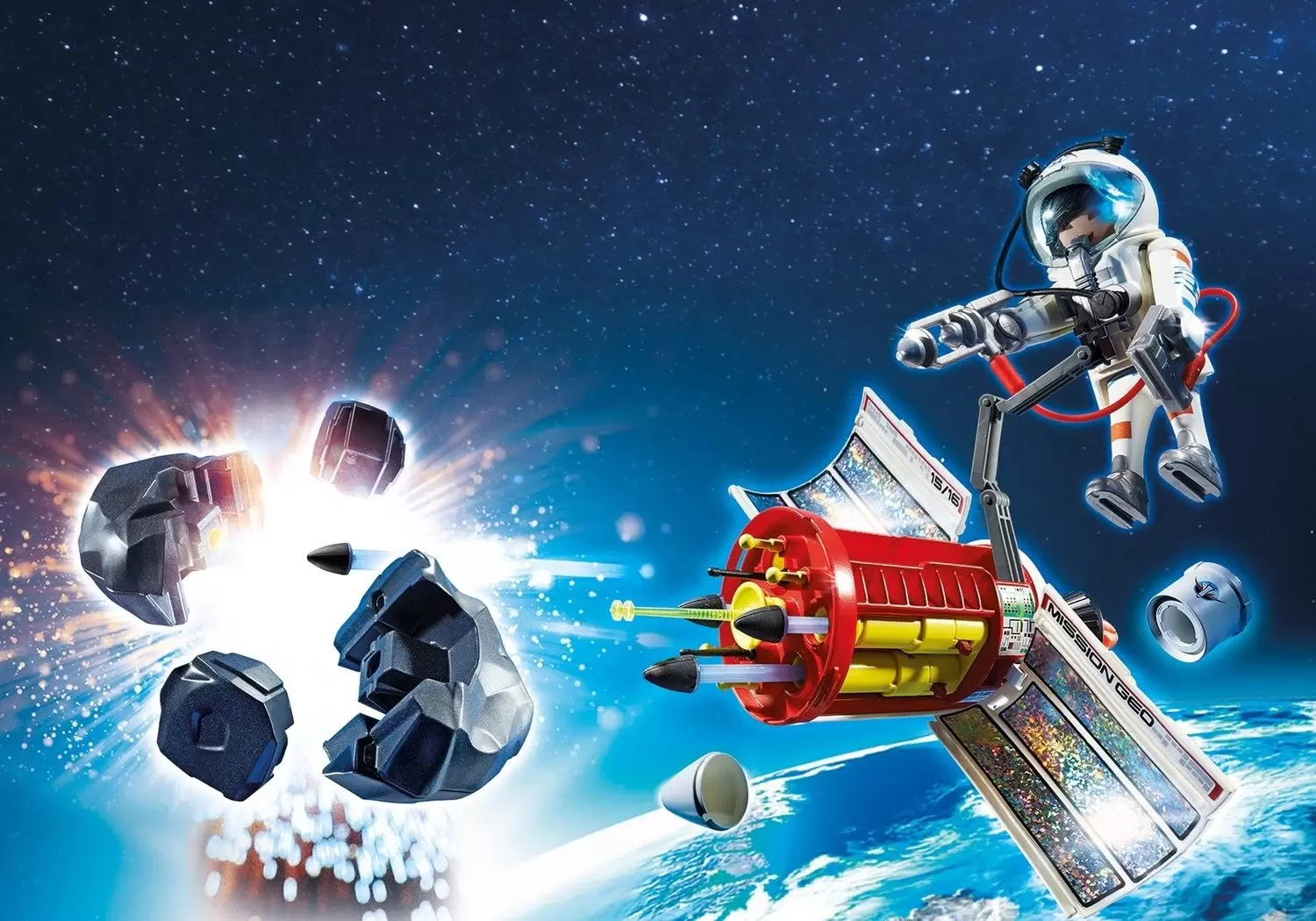 Playmobil Espace - Satellite avec laser et météoroïde