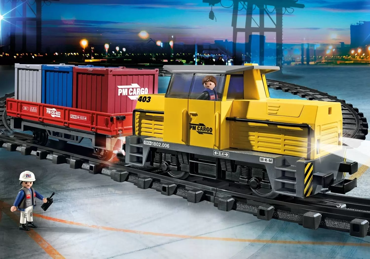 Playmobil Trains - train porte-conteneurs radio-commandé