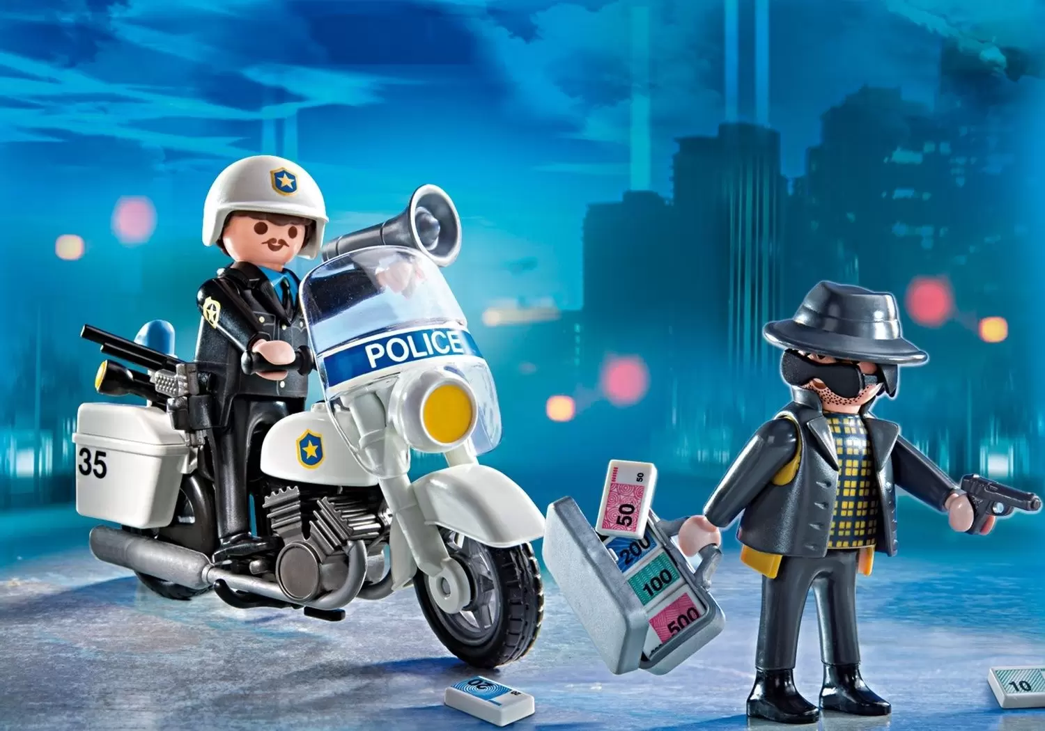 Playmobil Policier - Valisette policier et voleur