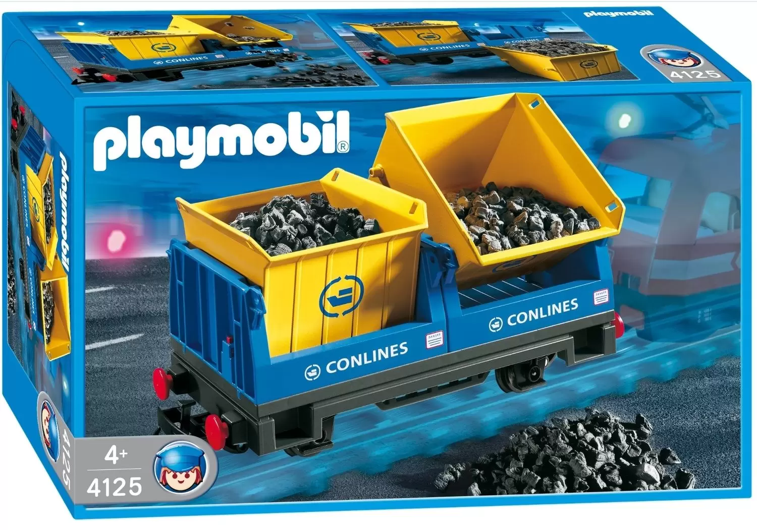 Playmobil Trains - Wagon avec bennes basculantes