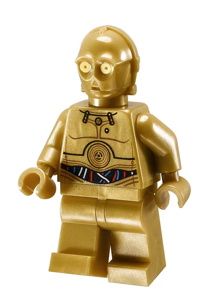 LEGO Star Wars Minifigs - C-3PO with Colorful Wires Pattern