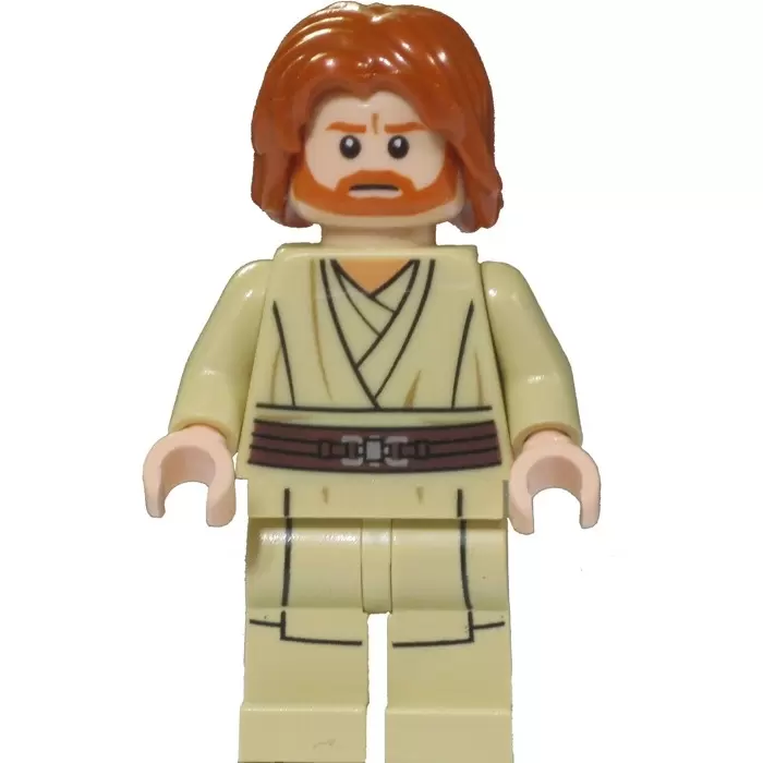 LEGO Star Wars Minifigs - Obi-Wan Kenobi (Mid-Length Tousled with Center Part Hair)