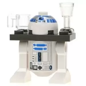 Minifigurines LEGO Star Wars - Astromech Droid, R2-D2, Serving Tray Dark Bluish Gray