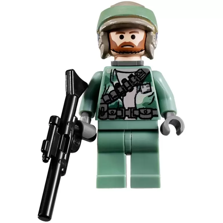 LEGO Star Wars Minifigs - Endor Rebel Commando - Beard
