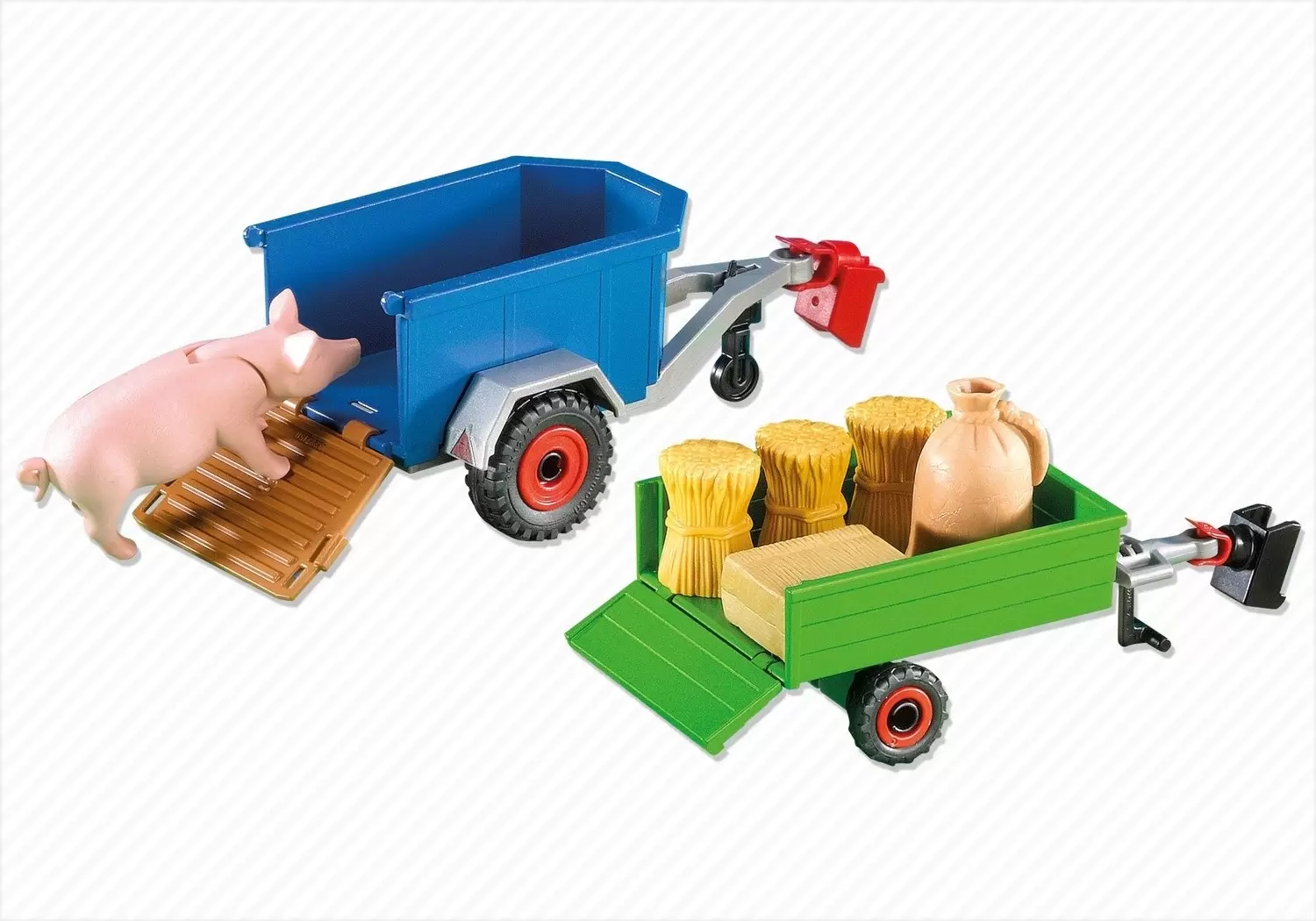 Playmobil Fermiers - 2 remorques pour tracteur
