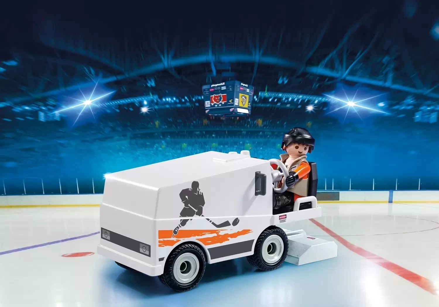 Playmobil Hockey sur Glace - NHL - Agent d\'entretien et surfaceuse