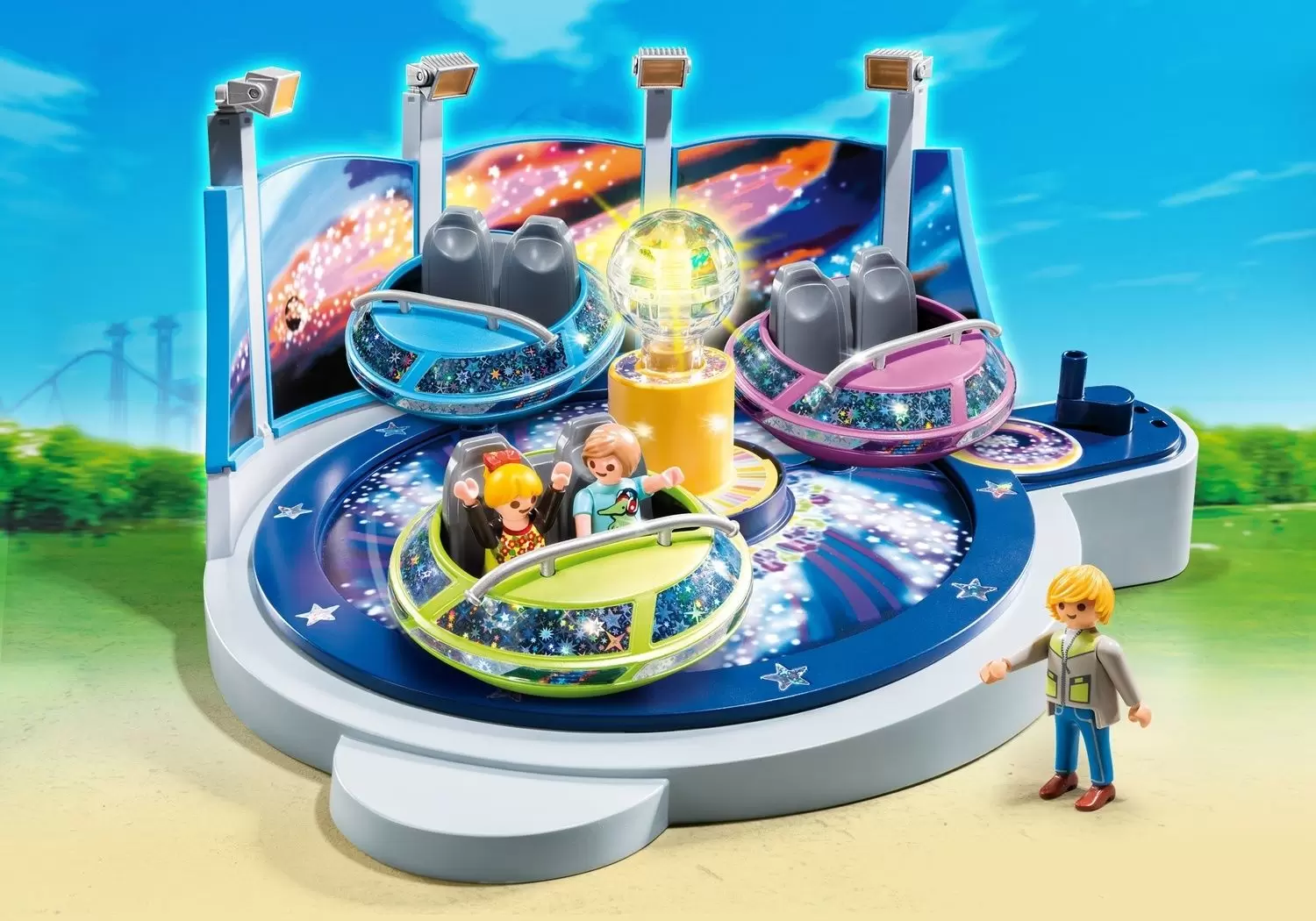 Playmobil on Hollidays - Spinning Spaceship Ride with Lights
