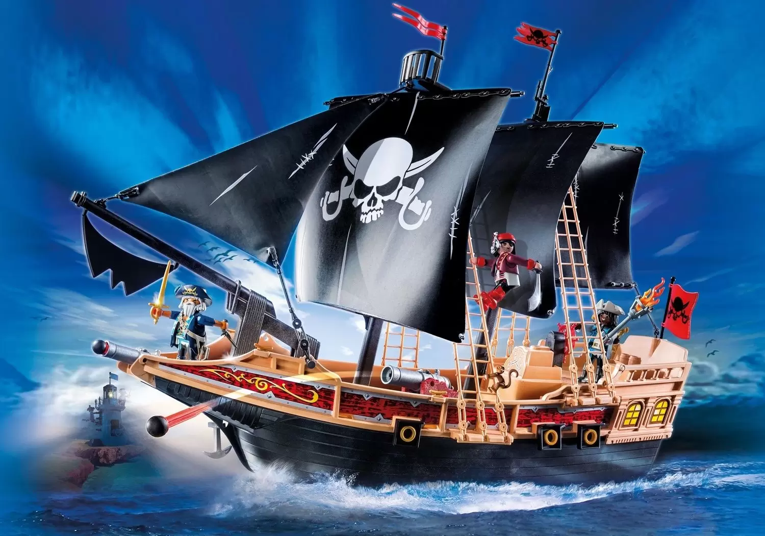 Playmobil Pirates - Bateau pirates des ténèbres