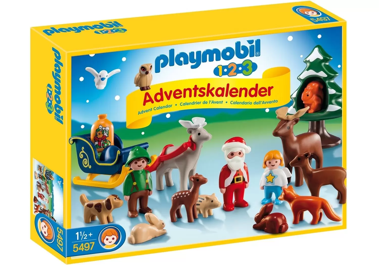 Playmobil 1.2.3 - Calendrier de l\'Avent 1.2.3 Père Noël et les animaux de la forêt