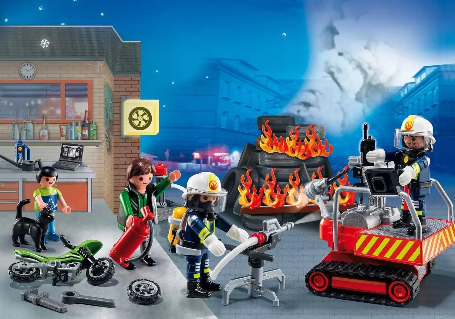 Playmobil Pompier - Calendrier de l`Avent Brigade de pompiers