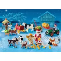 Playmobil Calendrier de l'avent 9391 Père Noël et les animaux de la forêt -  Playmobil