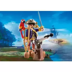 Capitaine pirate avec canon