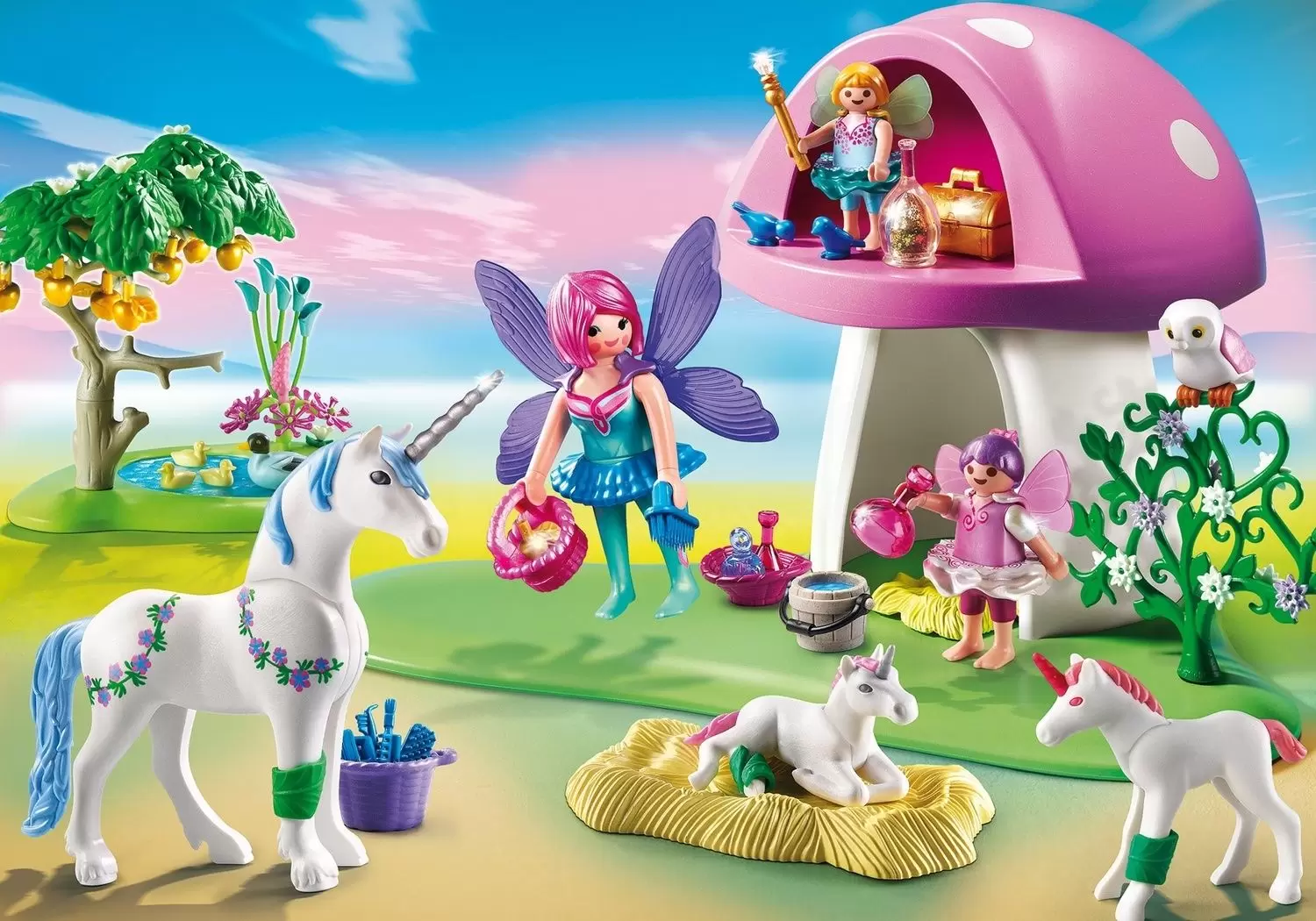 Playmobil Fées - Centre de soins pour licornes