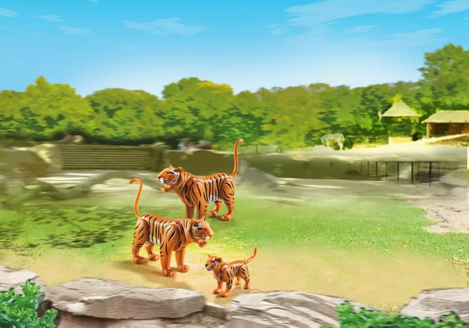 Playmobil Animaux - Couple de tigres avec bébé