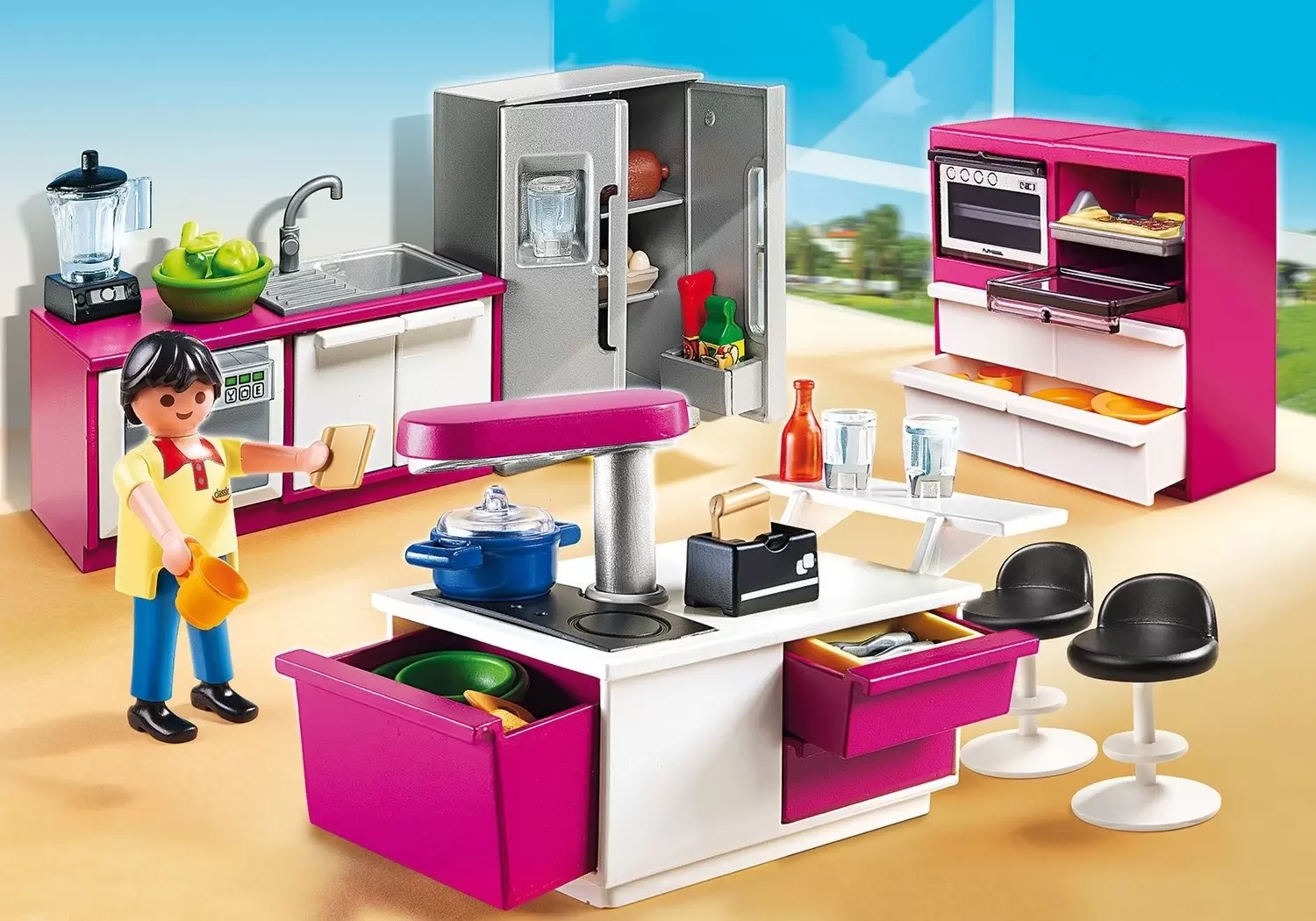 Playmobil Maisons et Intérieurs - Cuisine avec îlot