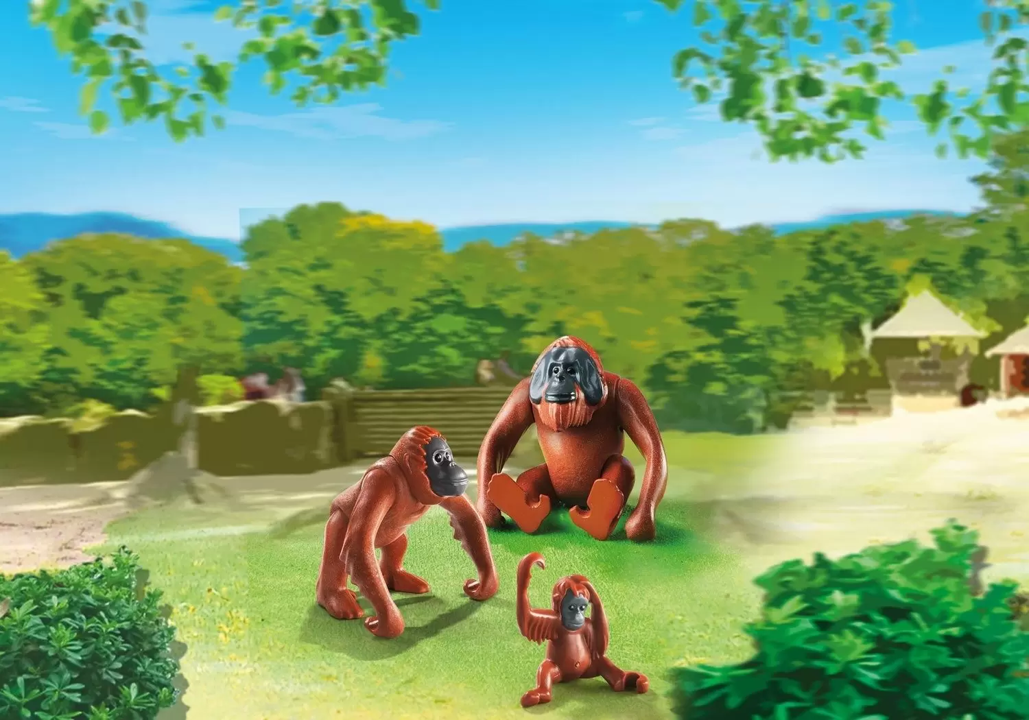 Playmobil Animaux - Deux orangs-outangs avec bébé