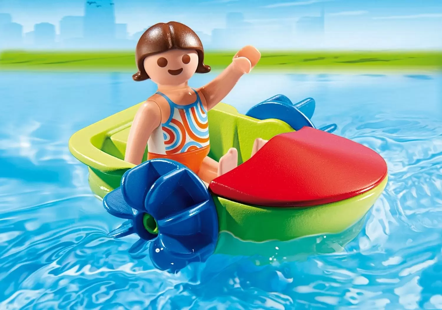 Playmobil en vacances - Enfant avec bateau à pédales