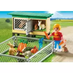 Rabbit Pen with Hutch