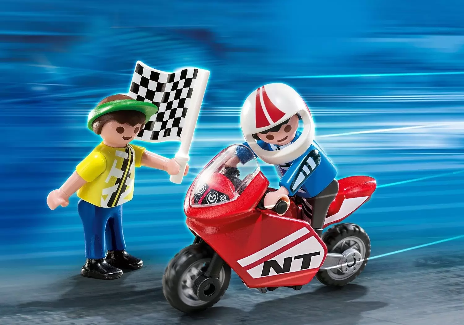 Playmobil SpecialPlus - Enfants avec moto de course