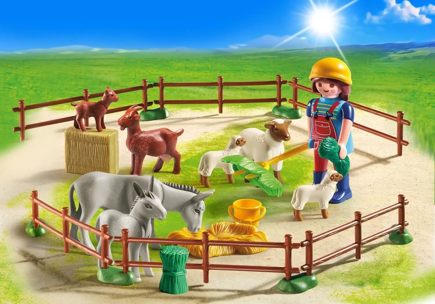 Fermière avec animaux - Playmobil Fermiers 6133