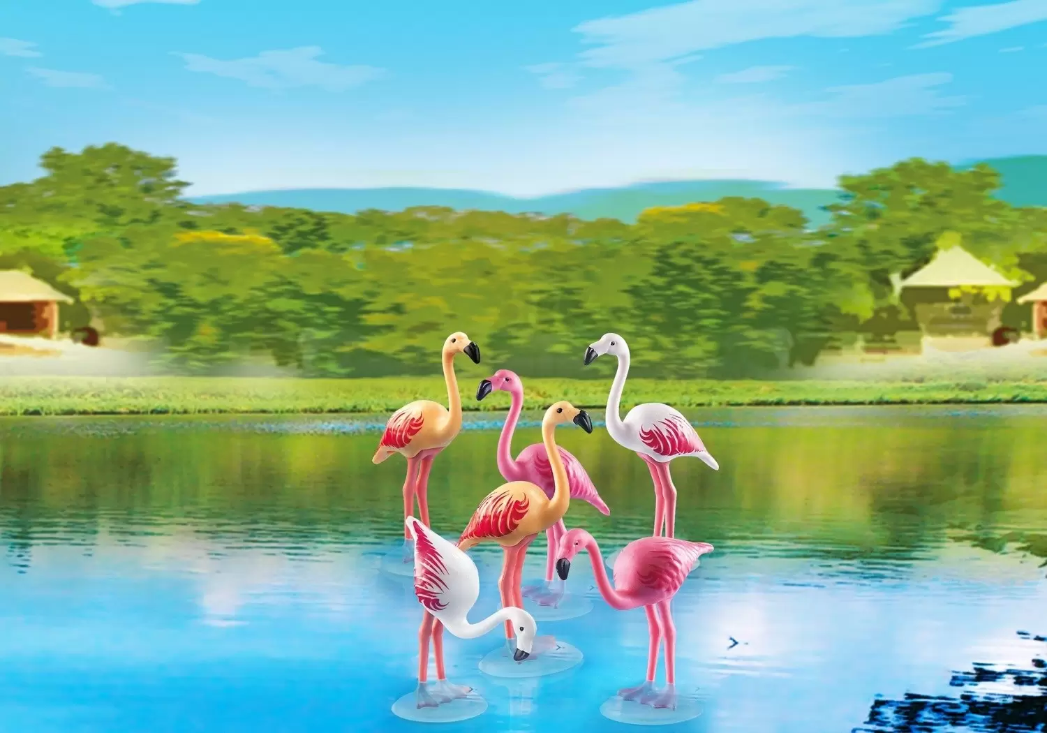 Plamobil Animal Sets - Flock of Flamingos