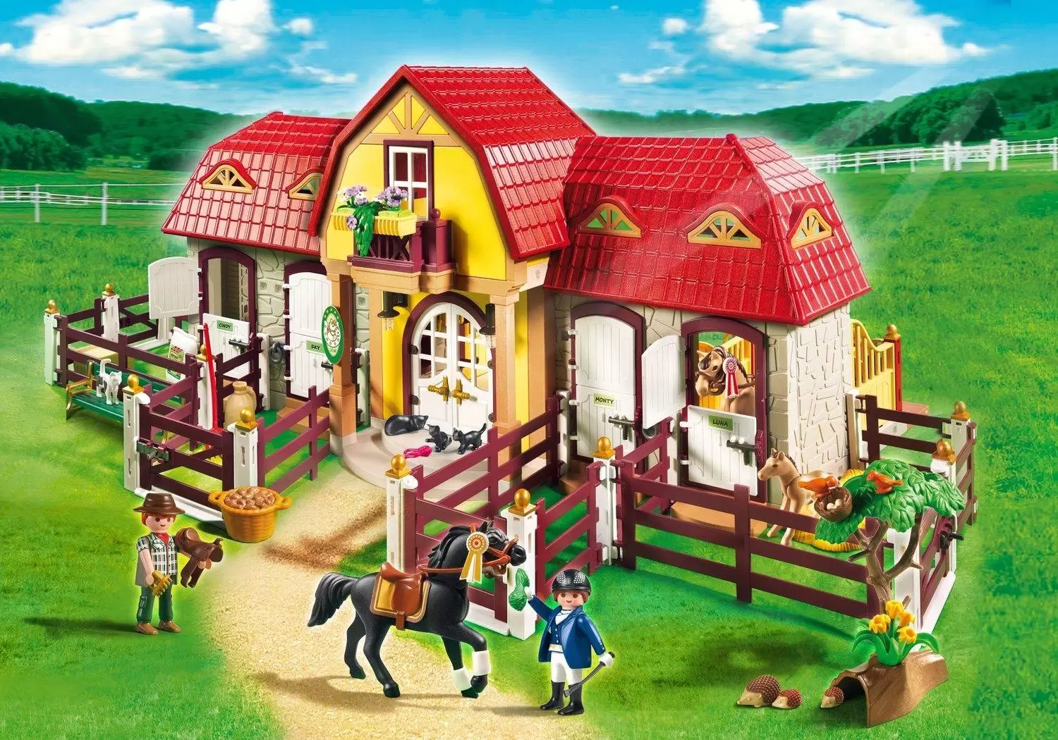 Playmobil équitation - Haras avec chevaux et enclos