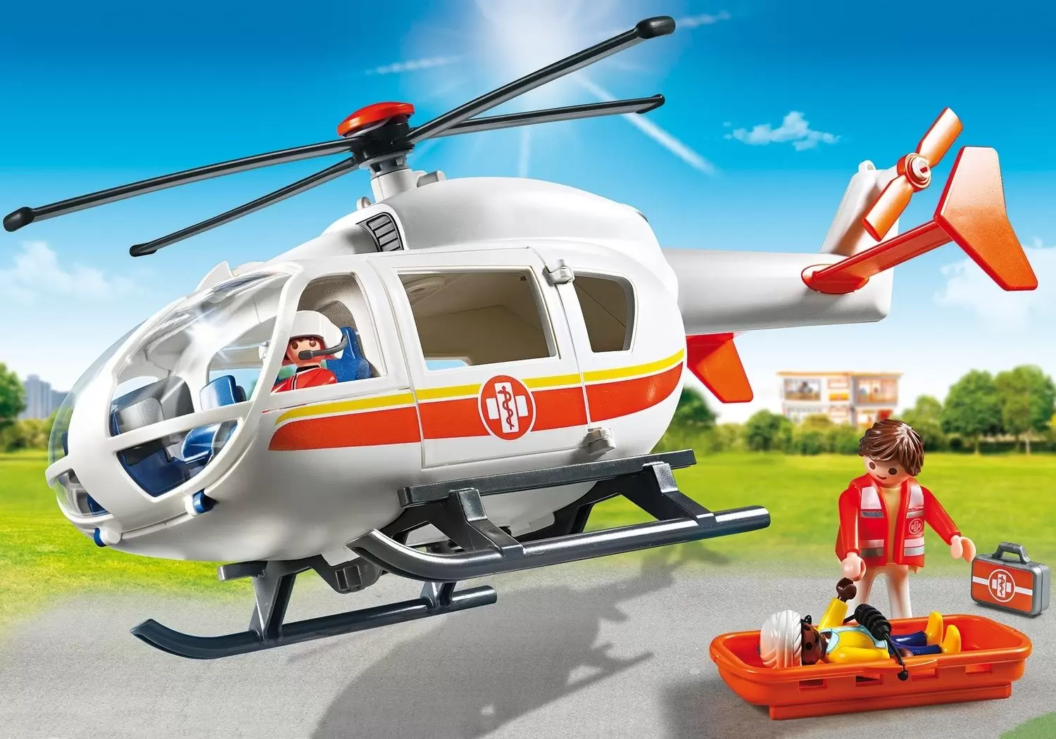 Playmobil Hôpital & Sauveteurs - Hélicoptère médical