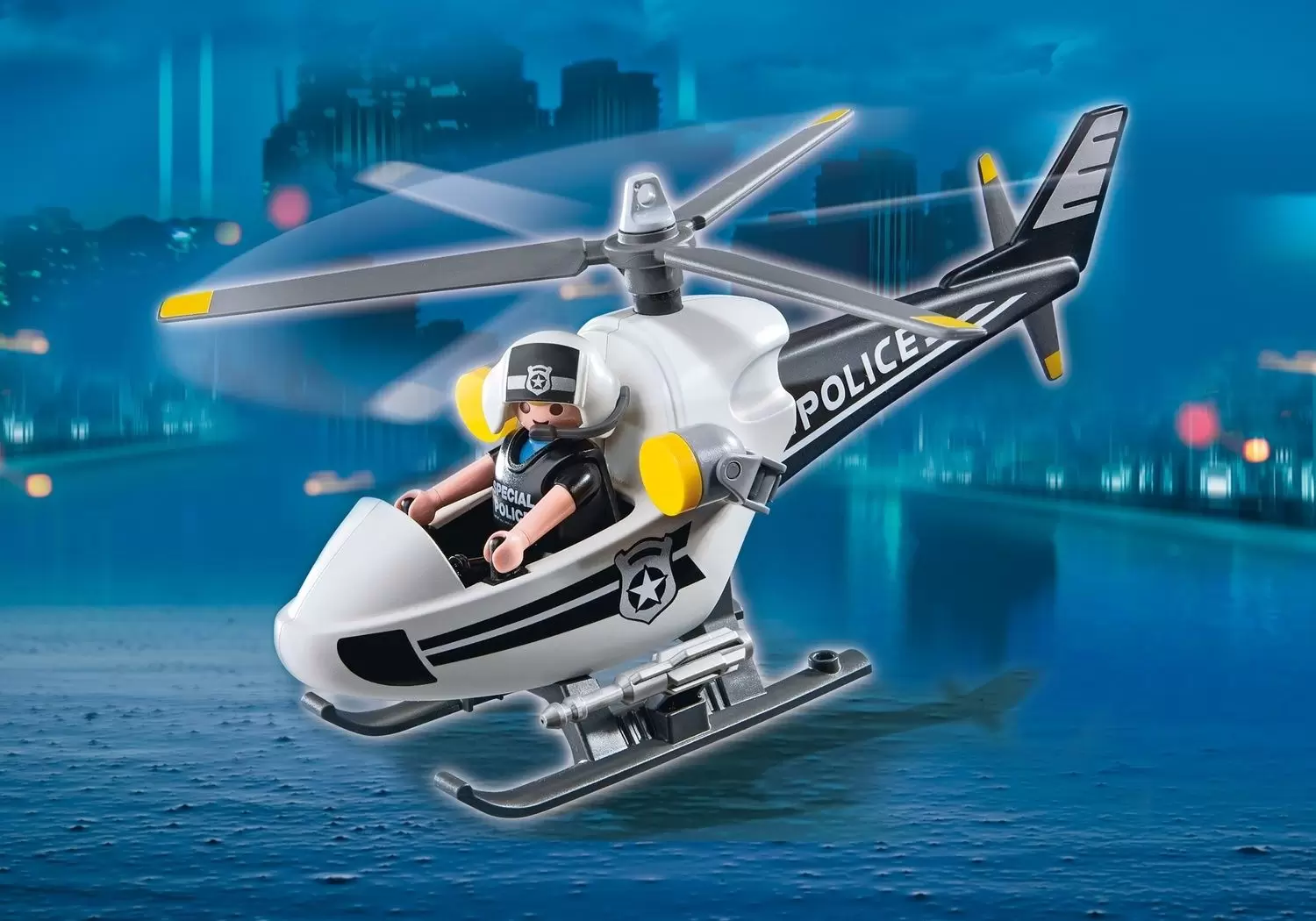Playmobil Policier - Hélicoptère monoplace de police