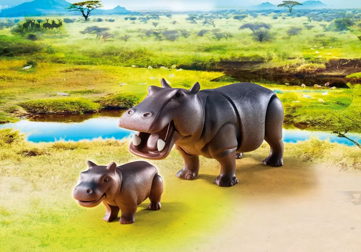 Playmobil Animaux - Hippopotame et son petit
