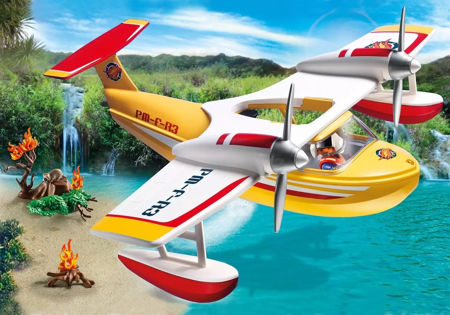Playmobil Rescuers & Hospital - Firefighting Seaplane