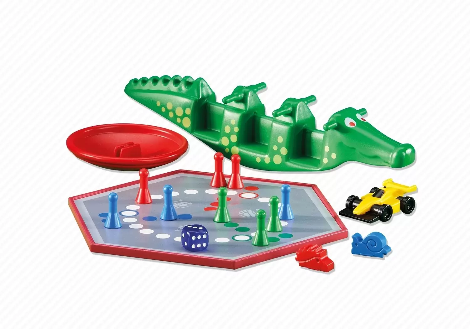 Playmobil dans la ville - Jeux avec toupie et crocodile à bascule