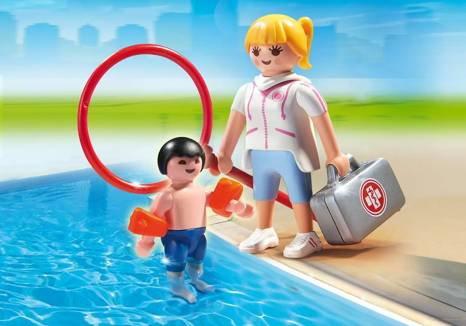 Playmobil en vacances - Maitre nageur avec enfant