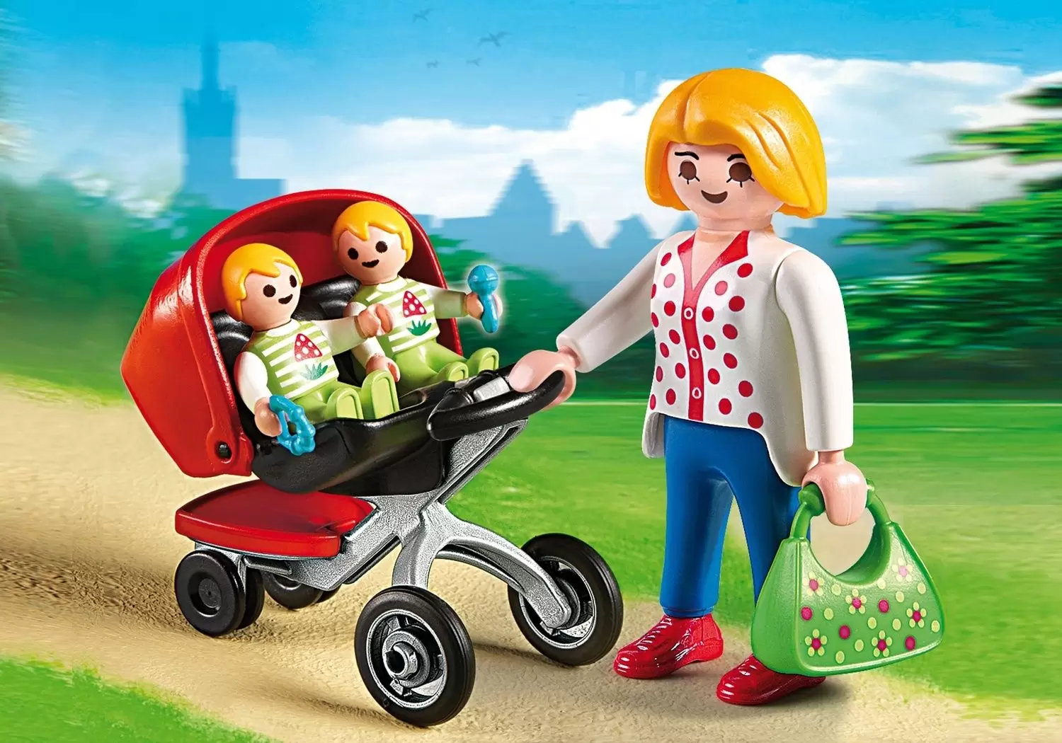 Playmobil in the City - Mother with Twin Stroller