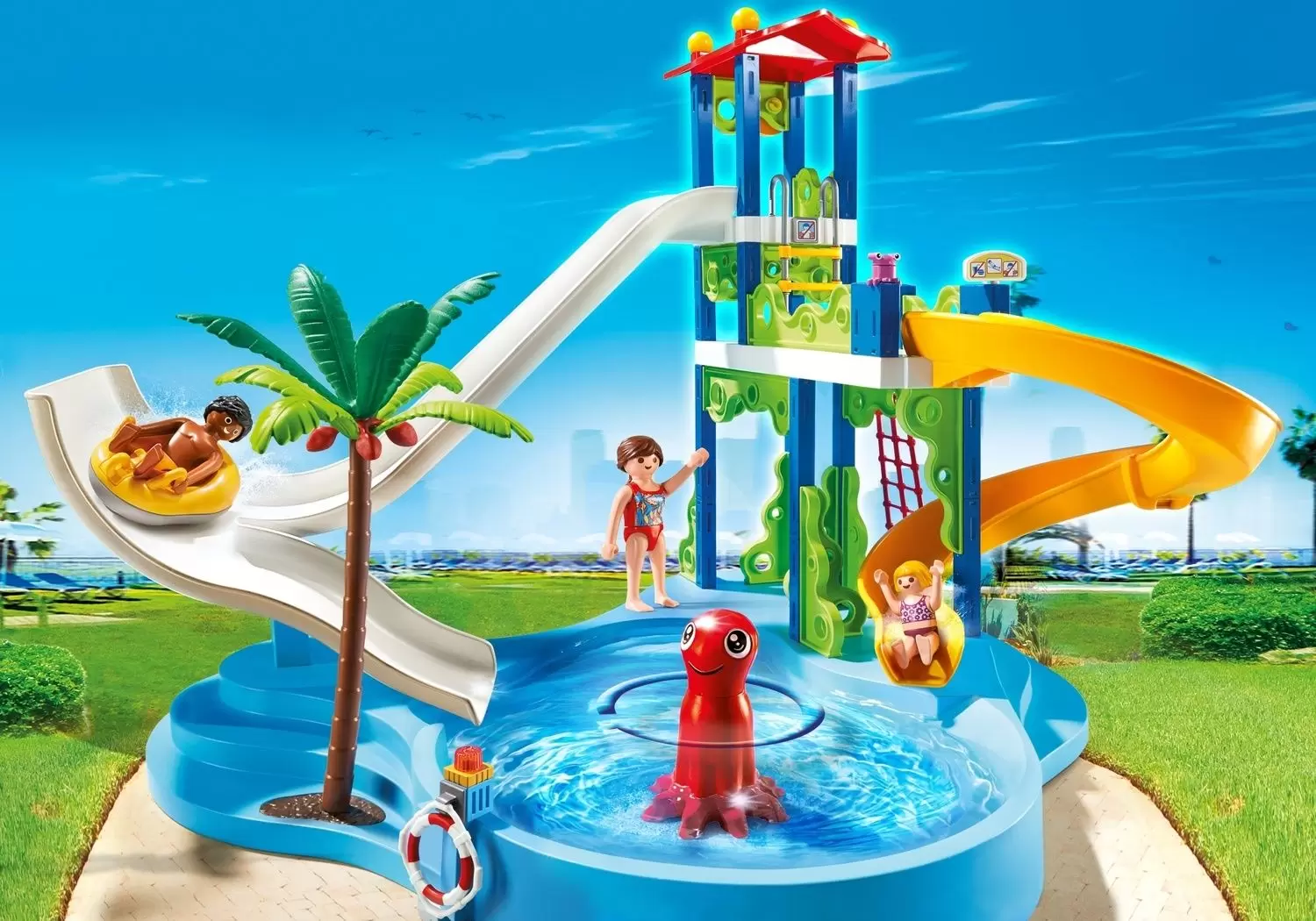 Playmobil en vacances - Parc aquatique avec toboggans géants