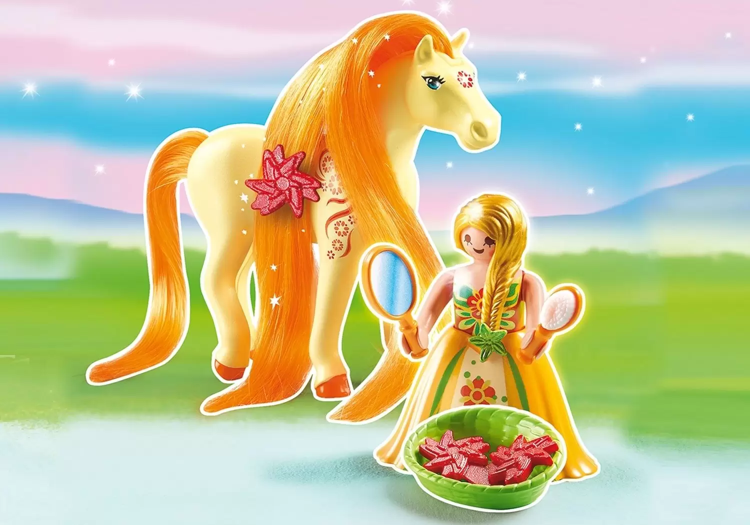 Playmobil Princesses - Princesse Mimosa avec cheval à coiffer