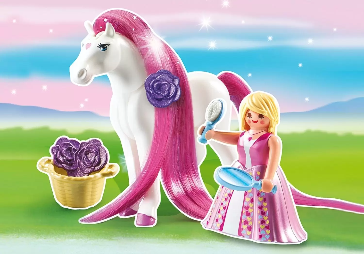 Playmobil Princesses - Princesse Rose avec cheval à coiffer