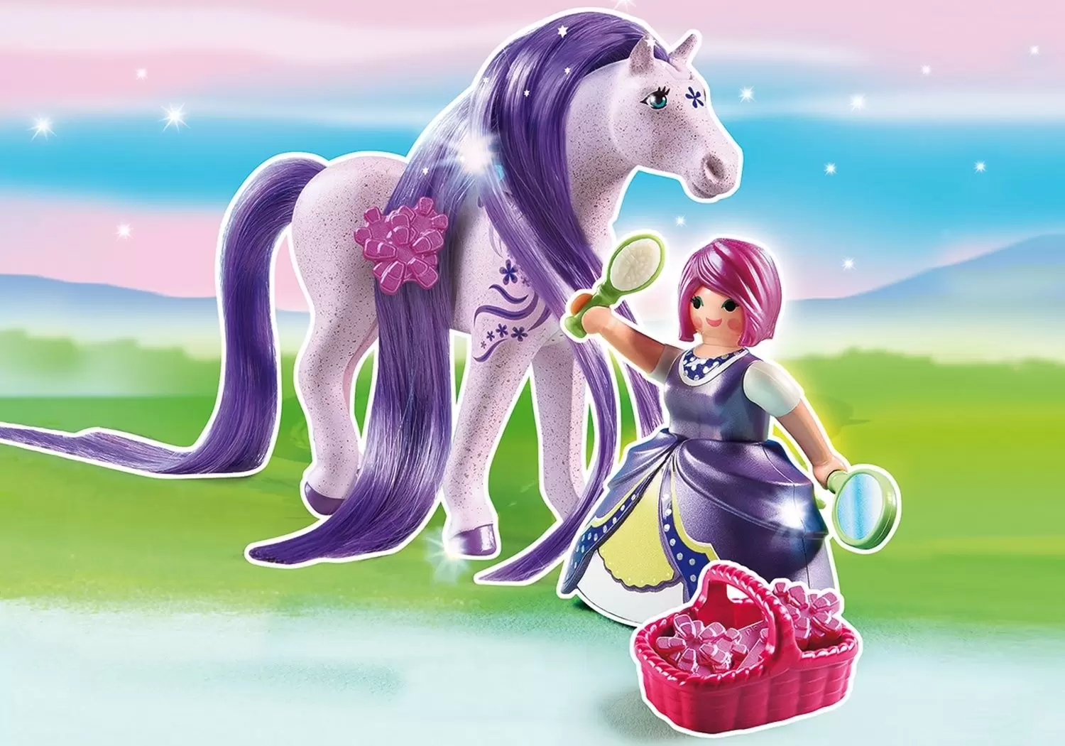 Playmobil Princesses - Princesse Violette avec cheval à coiffer