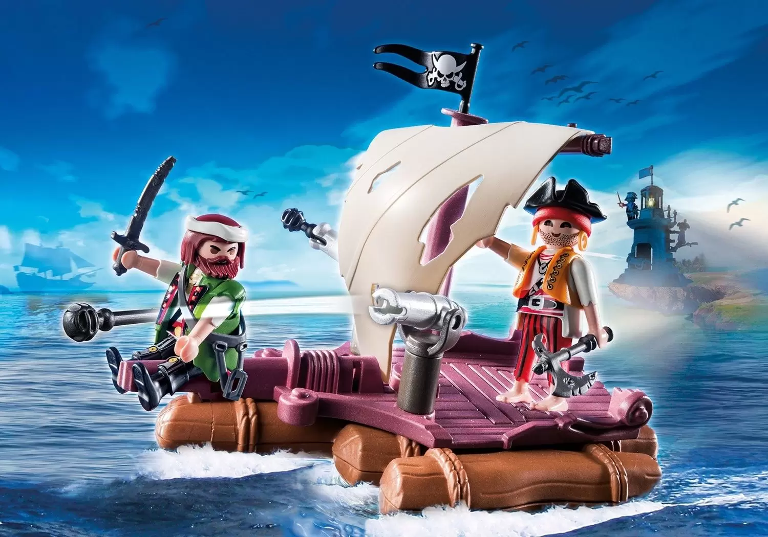 Playmobil Pirates - Radeau avec pirates des ténèbres