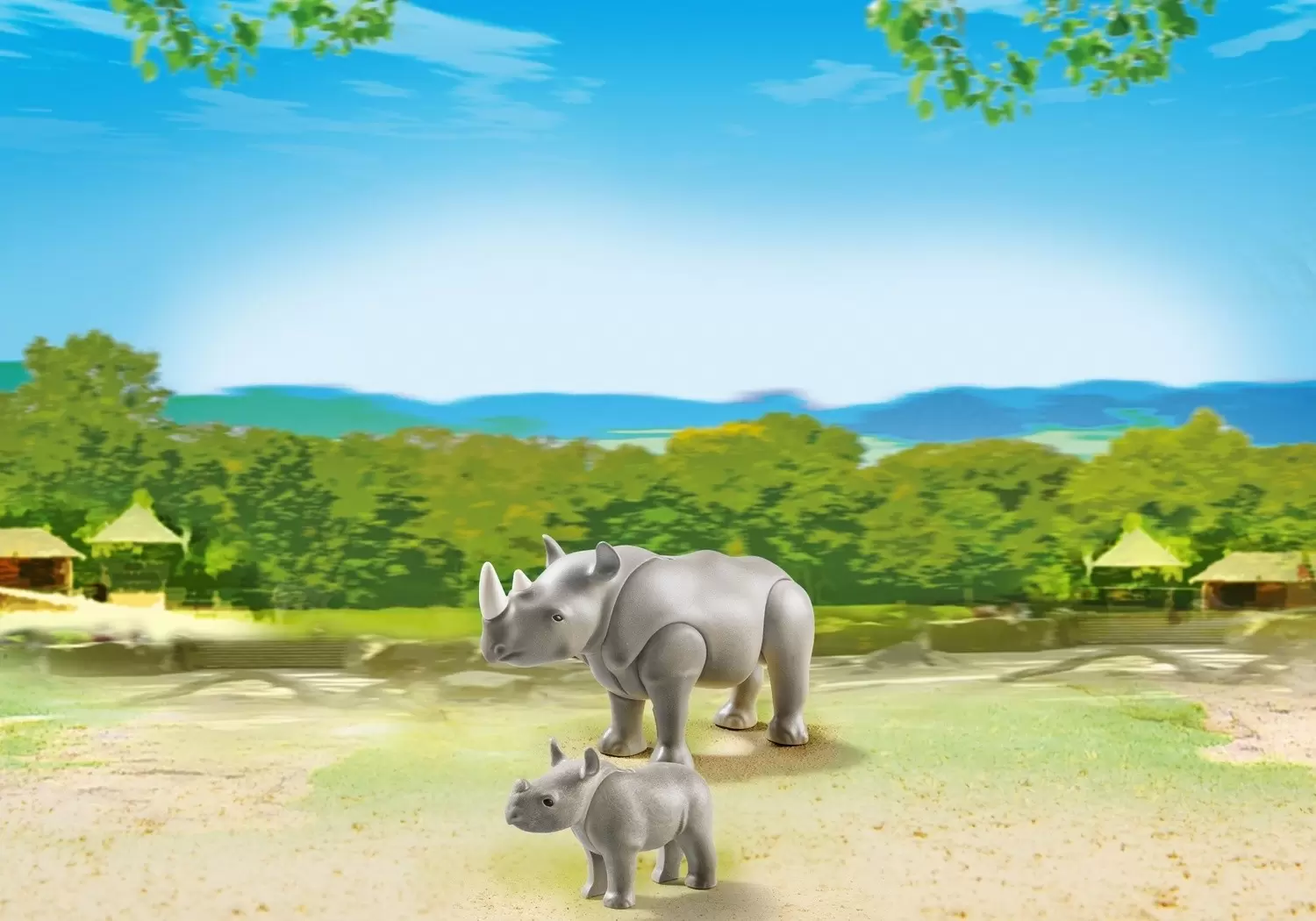 Playmobil Animaux - Rhinocéros et son petit
