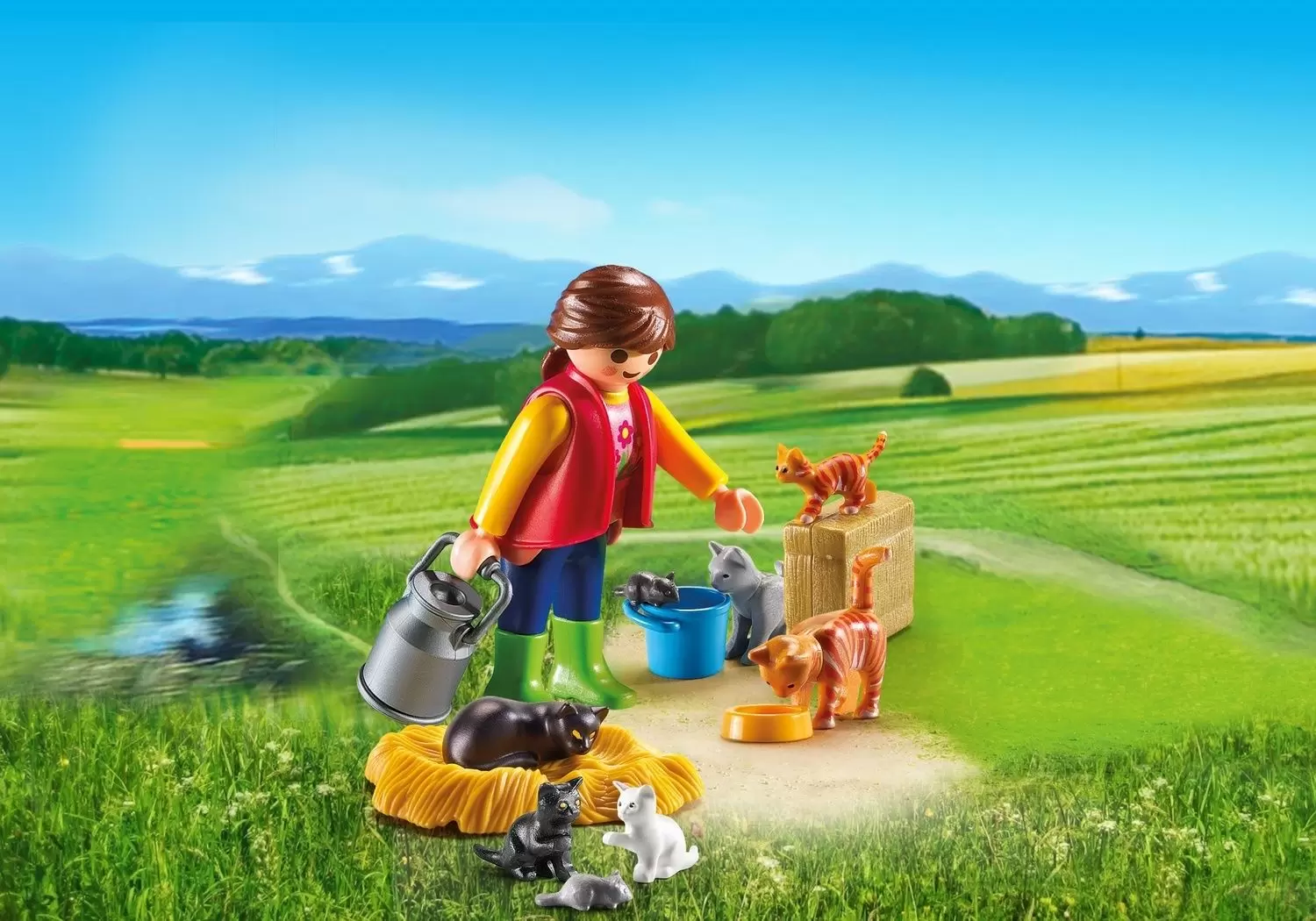 Playmobil Mountain - Woman with Cat Family