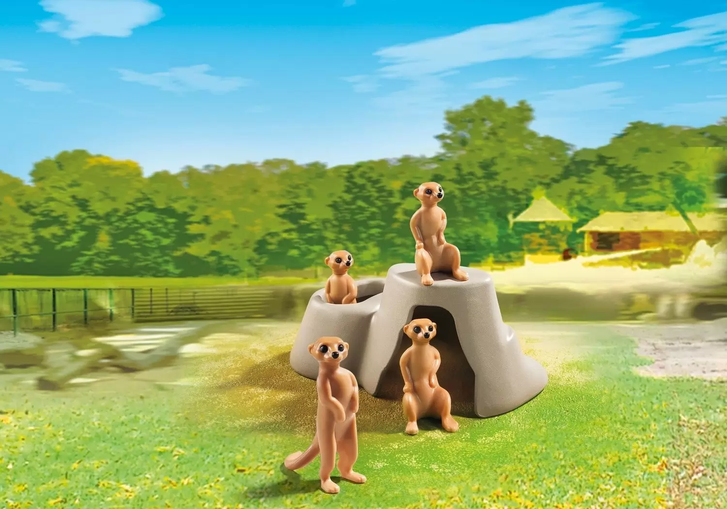 Playmobil Parc Animalier - Suricates avec rocher